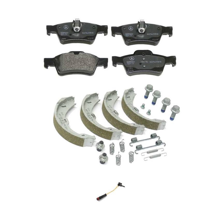 Mercedes Disc Brake Pad Set - Rear (With Shoes and Sensor) 006420012064